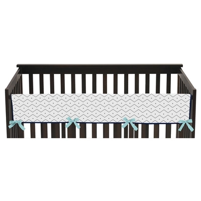 Sweet Jojo Designs Front Crib Rail Guard Cover - Blue & Green Mod Dino 3 Sweet Jojo Designs Front Crib Rail Guard Cover - Blue & Green Mod Dino