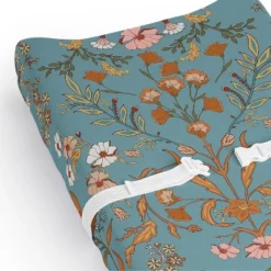 Sweet Jojo Designs Girl Changing Pad Sheet Boho Floral Wildflower Blue Orange And Pink -Smart Baby Decor GUEST b5fc8fdc ff81 4104 a45a 6ac1b456f644