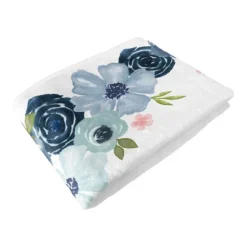 Sweet Jojo Designs Girl Baby Milestone Blanket Watercolor Floral Blue Green And Pink -Smart Baby Decor GUEST b66a26c2 cfda 4c7e bcac 98cdbdb50e09