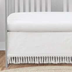 Sweet Jojo Designs Girl Baby Crib Bed Skirt Bohemian Collection Solid White -Smart Baby Decor GUEST b98dc43c 5e4b 4320 915e 8db7168116d1