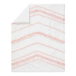 Sweet Jojo Designs Girl Baby Crib Bedding Set - Boho Fringe White And Pink Collection 4pc -Smart Baby Decor GUEST bbe5a35e 4f9b 43d8 9e24 809c7d03c490
