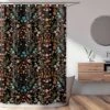 Sweet Jojo Designs Shower Curtain 72in.x72in. Boho Floral Wildflower Black And Orange -Smart Baby Decor GUEST bcafcbd1 d3af 4f85 a527 e92cde19ccac