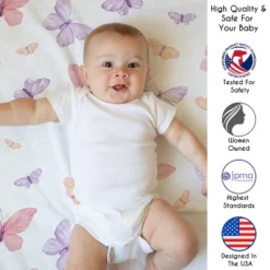 Sweet Jojo Designs Girl Baby Tummy Time Playmat Butterfly Blush Pink And Purple -Smart Baby Decor GUEST bdcfd7de e433 4f29 ad25 085bbbc26afa