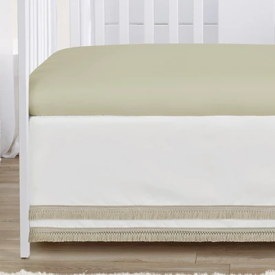 Sweet Jojo Designs Girl Baby Crib Bed Skirt Watercolor Floral Garden White And Taupe 4 Sweet Jojo Designs Girl Baby Crib Bed Skirt Watercolor Floral Garden White And Taupe - Image 2