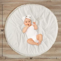 Sweet Jojo Designs Boy Or Girl Baby Tummy Time Playmat Diamond Tuft Ivory -Smart Baby Decor GUEST c1303527 bfea 4973 9614 e582aedd0d64 1