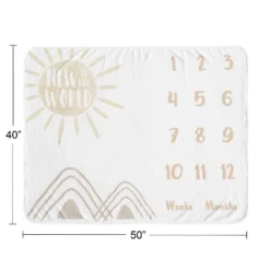 Sweet Jojo Designs Gender Neutral Baby Milestone Blanket Desert Sun Taupe And Ivory -Smart Baby Decor GUEST c2de39e9 8f76 4397 9421 2e3de7724f74