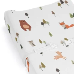Sweet Jojo Designs Boy Girl Gender Neutral Unisex Changing Pad Sheet Woodland Animal Pals Green Beige And Orange -Smart Baby Decor GUEST c47273a0 8eaa 4812 9025 e9024a1b9d2f
