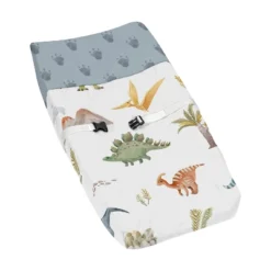 Sweet Jojo Designs Boy Changing Pad Cover Watercolor Dinosaur Dino Multicolor -Smart Baby Decor GUEST c9654d73 b053 4666 bd1f 10756a179aac