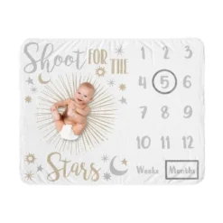Sweet Jojo Designs Girl Baby Milestone Blanket Celestial Grey And Gold -Smart Baby Decor GUEST cb0e53ef e159 44b6 b6c9 3c5e4678af43