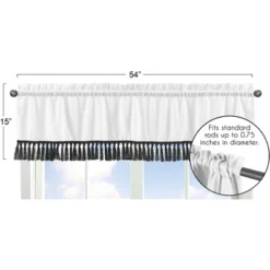 Sweet Jojo Designs Window Valance Treatment 54in. Boho Stitch Black And White -Smart Baby Decor GUEST cbb049d4 1ebf 4068 a08e 6301b971cc6a