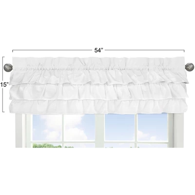 Sweet Jojo Designs Window Valance Treatment 54in. Harper White 4 Sweet Jojo Designs Window Valance Treatment 54in. Harper White - Image 2