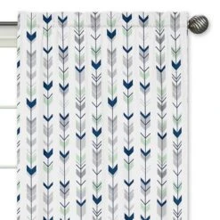 Sweet Jojo Designs Window Panels - Navy & Mint Mod Arrow - 2pk -Smart Baby Decor GUEST cfcce643 65ee 43f3 bbf5 485393b94ded