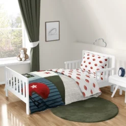 Sweet Jojo Designs Boy Toddler Bedding Set Football Green Brown And Red 5pc 11 Sweet Jojo Designs Boy Toddler Bedding Set Football Green Brown And Red 5pc -Smart Baby Decor GUEST cfeb00e9 07b0 4ae8 bd19 8c8139762afb