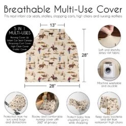Sweet Jojo Designs Boy 5-in-1 Multi Use Baby Nursing Cover And Car Seat Canopy Wild West Collection -Smart Baby Decor GUEST cff565d0 5b10 4e54 8303 ff7dd9902b5b