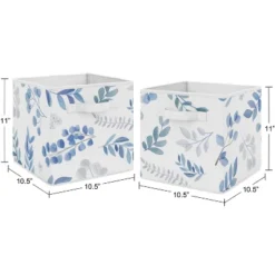 Sweet Jojo Designs Fabric Storage Bins Set Botanical Blue And White 6 Sweet Jojo Designs Fabric Storage Bins Set Botanical Blue And White -Smart Baby Decor GUEST d1691ec4 ae0c 43cb bb88 8d4f62438ea3