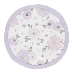 Sweet Jojo Designs Girl Baby Tummy Time Playmat Watercolor Floral Purple Pink And Grey -Smart Baby Decor GUEST d1be65e4 f88a 4118 8f08 f04d14040cdb