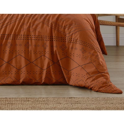 Sweet Jojo Designs Full/Queen Comforter Bedding Set Geometric Boho Dot Orange Black 3pc 7 Sweet Jojo Designs Full/Queen Comforter Bedding Set Geometric Boho Dot Orange Black 3pc - Image 5