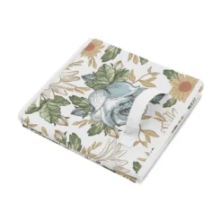 Sweet Jojo Designs Girl Set Of 2 Kids' Decorative Fabric Storage Bins Vintage Floral Blue Yellow And Gold -Smart Baby Decor GUEST d4e67fc5 e7d8 4c12 87b8 91ab75f60b46