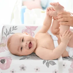 Sweet Jojo Designs Girl Changing Pad Sheet Watercolor Floral Pink And Grey -Smart Baby Decor GUEST d79b5d00 6d46 47a3 baf2 2ade756c2f9a