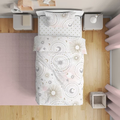 Sweet Jojo Designs Girl Toddler Bedding Set Celestial Pink Gold And Grey 5pc 3 Sweet Jojo Designs Girl Toddler Bedding Set Celestial Pink Gold And Grey 5pc
