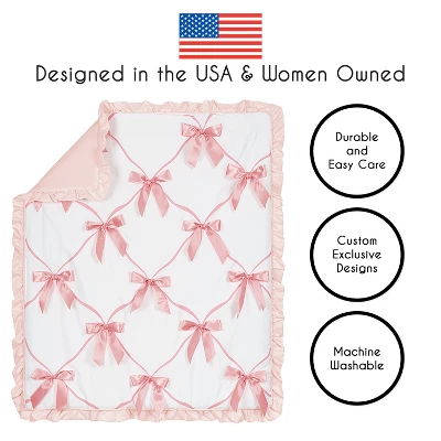 Sweet Jojo Designs Girl Baby Crib Bedding Set - Ballerina And Ballet Bows Pink And White 4pc 5 Sweet Jojo Designs Girl Baby Crib Bedding Set - Ballerina And Ballet Bows Pink And White 4pc - Image 3