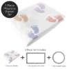 Sweet Jojo Designs Gender Neutral Unisex Baby Milestone Blanket Baby Footprints Multicolor