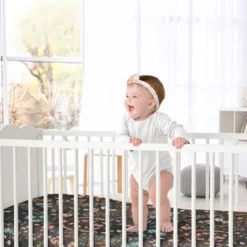 Sweet Jojo Designs Girl Baby Fitted Crib Sheet Boho Floral Wildflower Black Orange And Blue