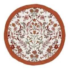 Sweet Jojo Designs Girl Baby Tummy Time Playmat Boho Floral Wildflower Orange And Ivory -Smart Baby Decor GUEST e74488e1 bbd9 4419 bfc3 35b97686740c