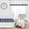 Sweet Jojo Designs Window Valance Treatment 54in. Hotel White And Blue