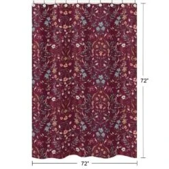 Sweet Jojo Designs Shower Curtain 72in.x72in. Boho Floral Wildflower Red Orange And Blue -Smart Baby Decor GUEST e8fc532c 5e2f 4f10 a59e 1fc238157938