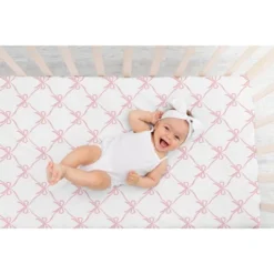 Sweet Jojo Designs Girl Baby Fitted Crib Sheet Ballerina And Ballet Bows Pink And White -Smart Baby Decor GUEST e95668f5 09e3 4d2e 9a8c 9a8b77d6fd9b