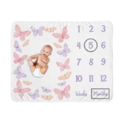 Sweet Jojo Designs Girl Baby Milestone Blanket Butterfly Blush Pink And Purple 13 Sweet Jojo Designs Girl Baby Milestone Blanket Butterfly Blush Pink And Purple -Smart Baby Decor GUEST e95eb3c5 1596 4229 8c77 81501b3c9642