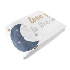 Sweet Jojo Designs Gender Neutral Baby Milestone Blanket Bear And Moon Blue Gold And White -Smart Baby Decor GUEST eb649433 e258 4bbb bec4 ab9e9ad7068a