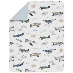 Sweet Jojo Designs Boy Toddler Bedding Set Airplane Green And Blue 5pc -Smart Baby Decor GUEST ec9eac58 ae0f 414a 968b 752a7fe2a194