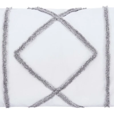 Sweet Jojo Designs Fabric Ottoman Pouf Cover Unstuffed Boho Fringe White And Grey - Insert Not Included 6 Sweet Jojo Designs Fabric Ottoman Pouf Cover Unstuffed Boho Fringe White And Grey - Insert Not Included - Image 4