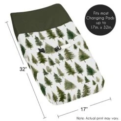 Sweet Jojo Designs Gender Neutral Unisex Changing Pad Cover Woodland Pine Tree Green And White -Smart Baby Decor GUEST f2ab6ecd 85a7 4c48 ade7 5734a54c3168