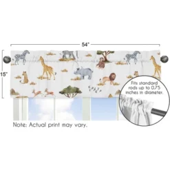 Sweet Jojo Designs Window Valance Treatment 54in. Jungle Multicolor -Smart Baby Decor GUEST f2b11b2c 7a6b 4be3 a858 d612072a366f