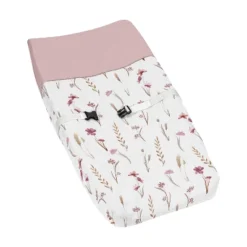Sweet Jojo Designs Girl Changing Pad Cover Watercolor Floral Garden Rose Pink And Taupe -Smart Baby Decor GUEST f4a879d4 ef68 4f30 8455 478a3874e3e5