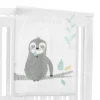 Sweet Jojo Designs Gender Neutral Baby Milestone Blanket Sloth Blue Grey And White