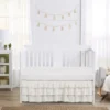 Sweet Jojo Designs Girl 3 Tiered Ruffle Crib Bed Skirt Bohemian Fringe Off White