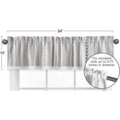 Sweet Jojo Designs Window Valance Treatment 54in. Boho Geometric Jacquard Ivory Black White -Smart Baby Decor GUEST f59cecb8 177a 4295 a19a 54d94f8bc0fc