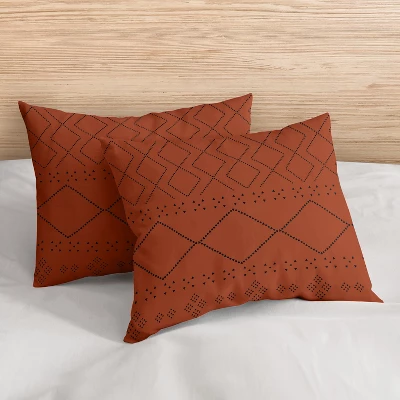 Sweet Jojo Designs Full/Queen Comforter Bedding Set Geometric Boho Dot Orange Black 3pc 6 Sweet Jojo Designs Full/Queen Comforter Bedding Set Geometric Boho Dot Orange Black 3pc - Image 4