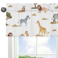 Sweet Jojo Designs Window Valance Treatment 54in. Jungle Multicolor -Smart Baby Decor GUEST f8207294 b0d9 4499 928b 105b62fadd39
