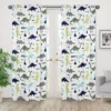 Sweet Jojo Designs Window Panels - Blue & Green Mod Dino - 2pk