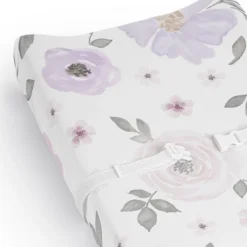 Sweet Jojo Designs Girl Changing Pad Sheet Watercolor Floral Purple Pink And Grey -Smart Baby Decor GUEST fa2a3389 693b 4637 9f9b dcbdfc4b0edf