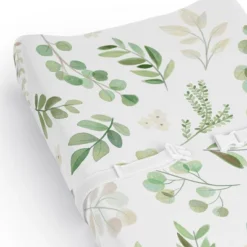 Sweet Jojo Designs Gender Neutral Unisex Changing Pad Sheet Botanical Green And White -Smart Baby Decor GUEST fc22fc95 3d2f 4b6a bc08 bb94c79ade5c